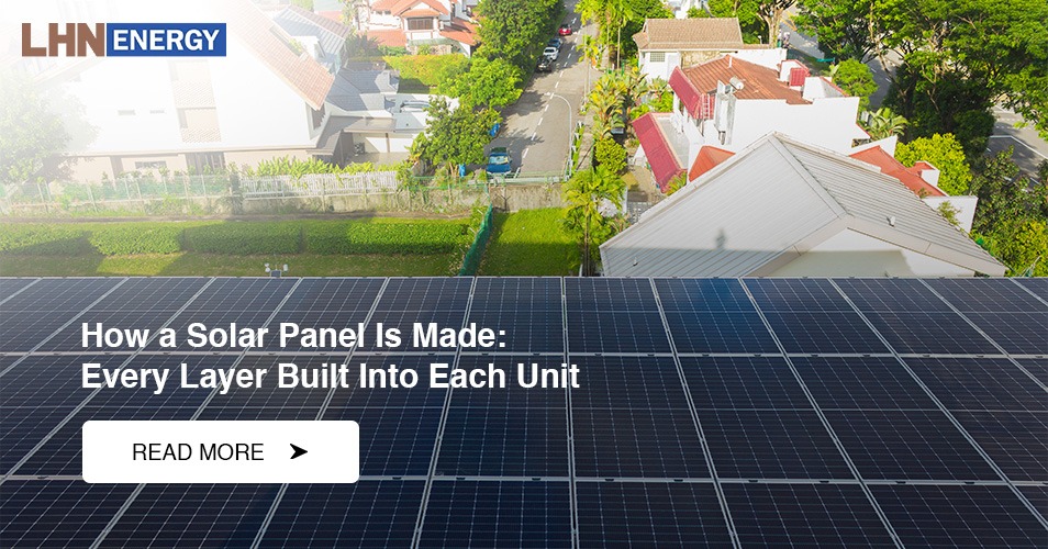 Solar panels positioned under sunlight