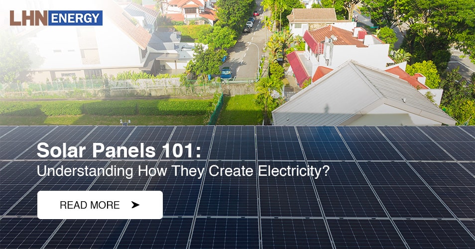 Solar panels positioned under sunlight