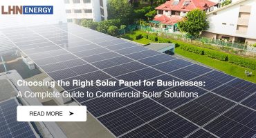 Commercial rooftop solar panels with text