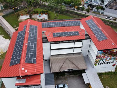 coliwoo building with solar panel